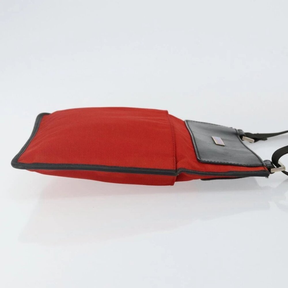 GUCCI Shoulder Bag Nylon Red Silver 019 0348 - Picture 4 of 16